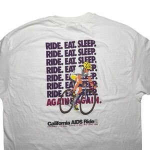 Vintage 90s 1995 California ride biking bike gay lesbian shirt